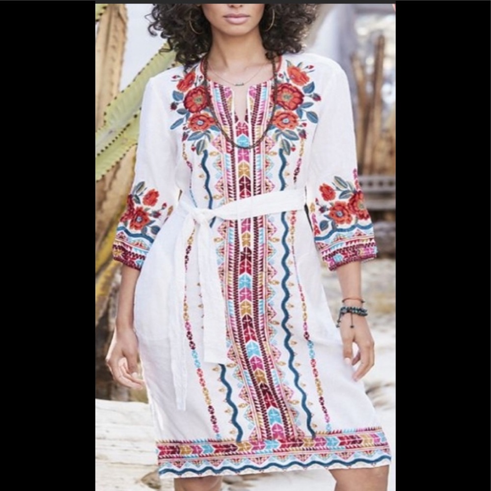 Sale🎉Johnny Was NWT Linen dress-Size s